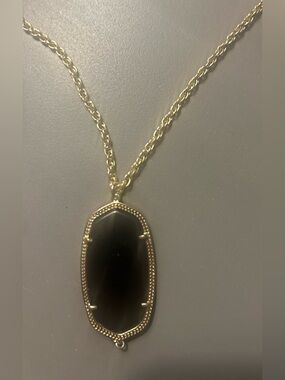 Kendra Scott Gold-Tone Necklace with Black Pendant